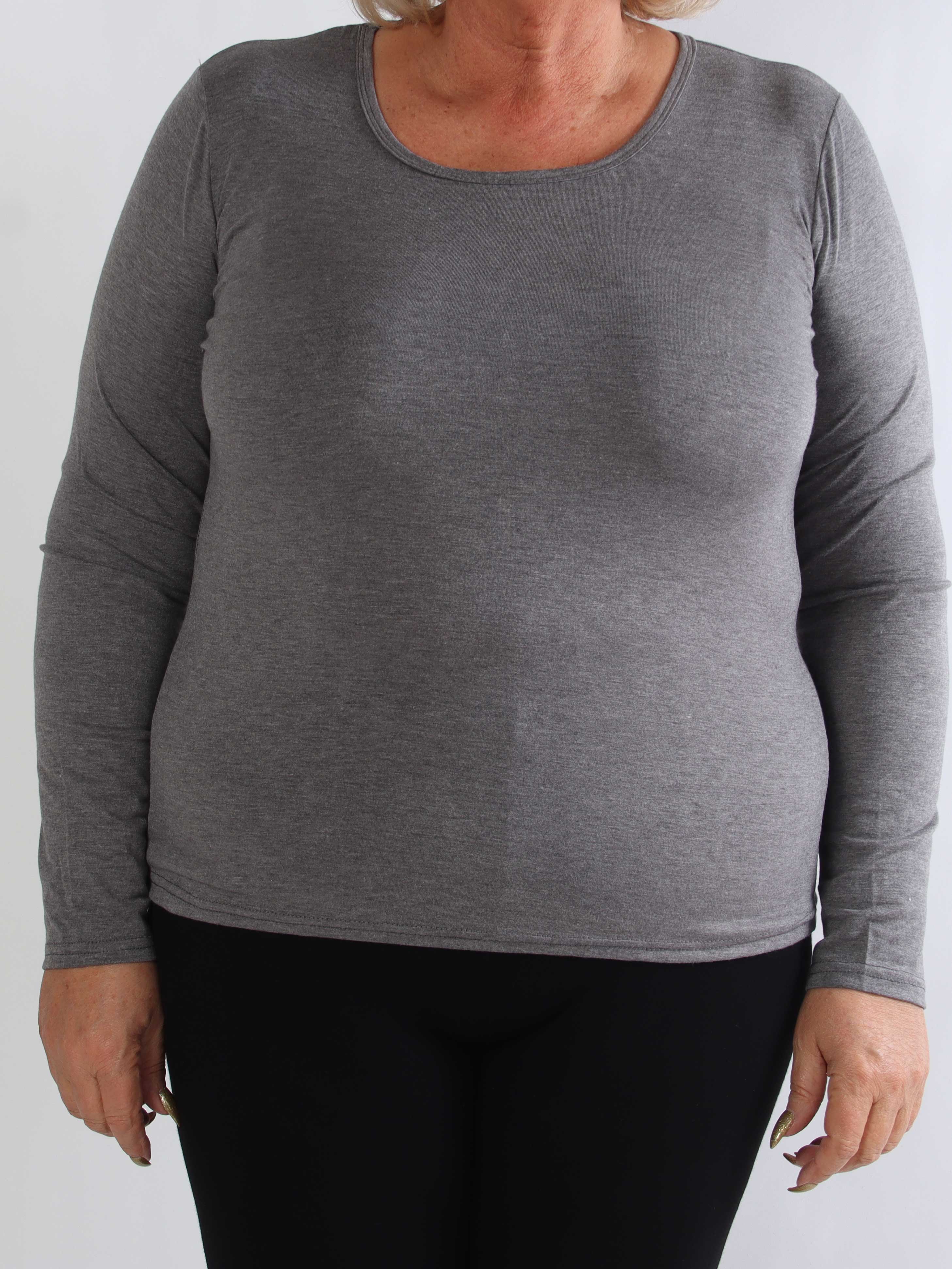 Othilia - Blød langærmet basis bluse